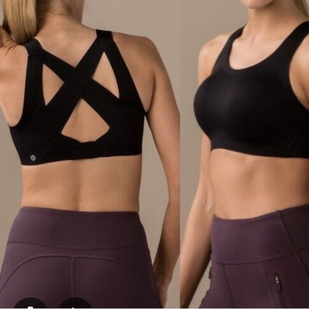 Lululemon Athletica Black Enlite Sports Bra Women's Size 32DD